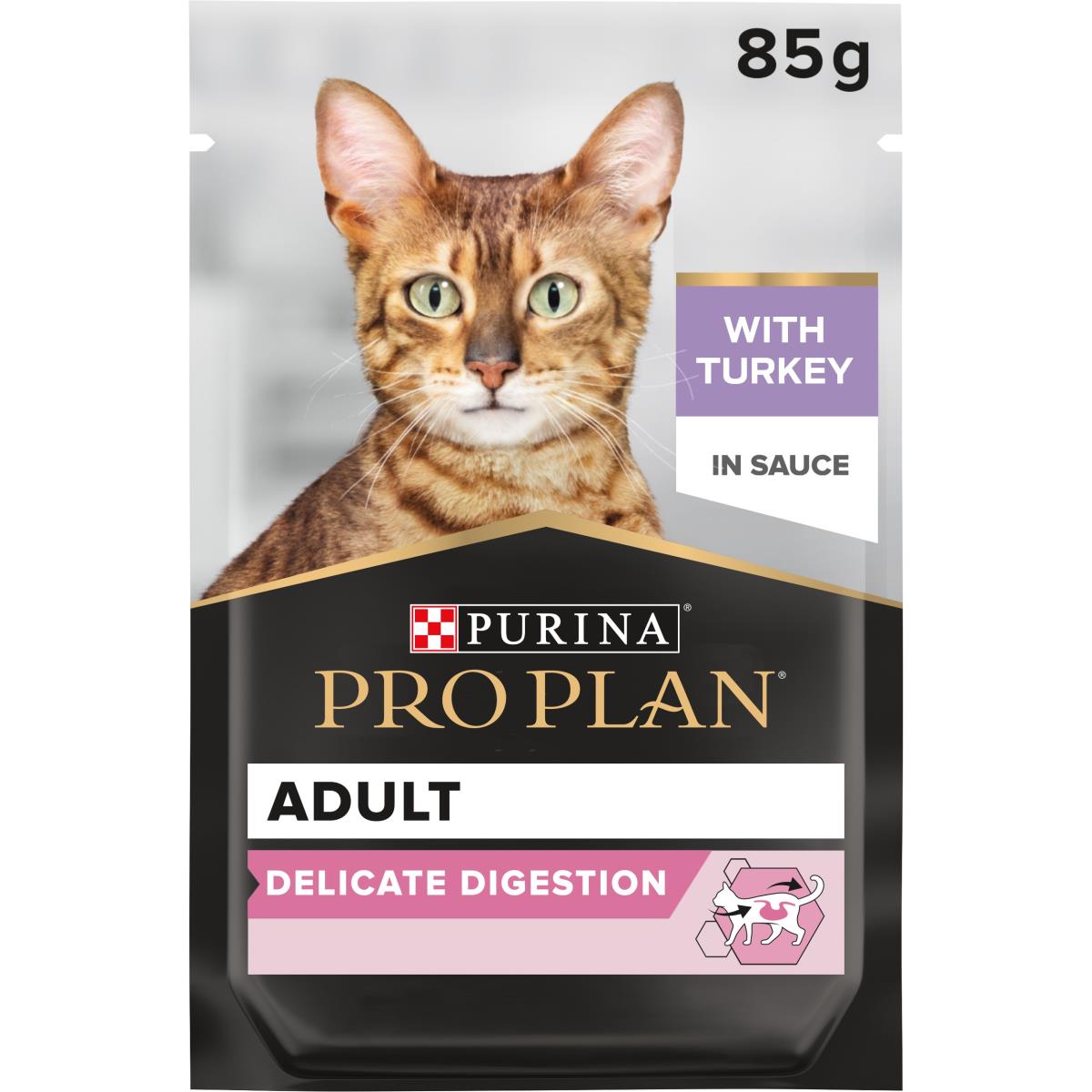 PRO PLAN DELICATE WET CAT FOOD WITH TURKEY 26 X 85G