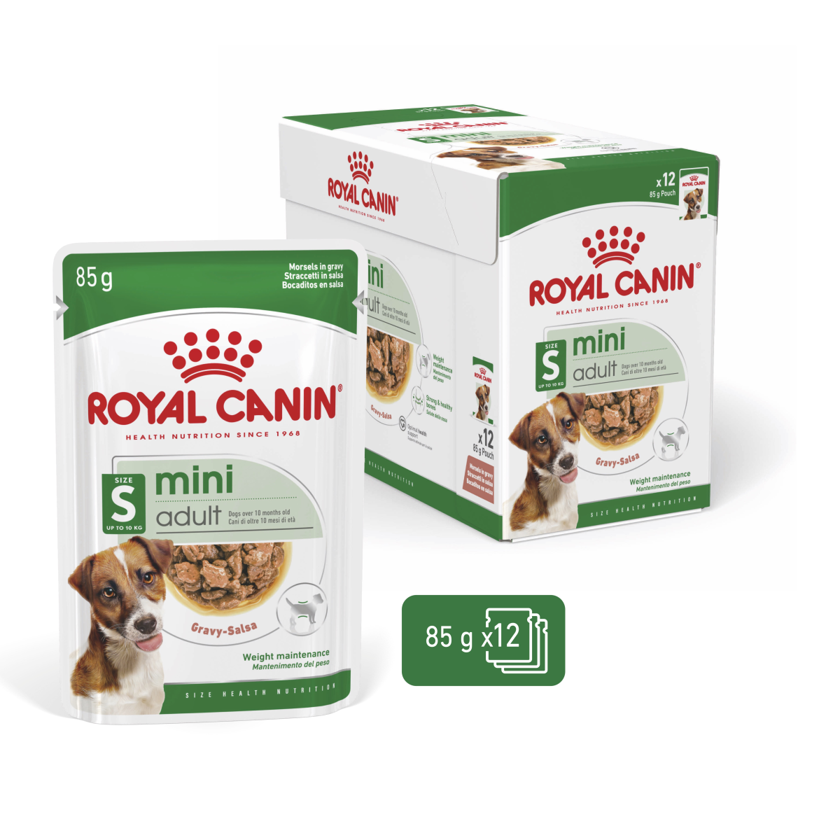 Royal Canin Size Health Nutrition Mini Adult (WET FOOD – Pouches) 12 x 85g