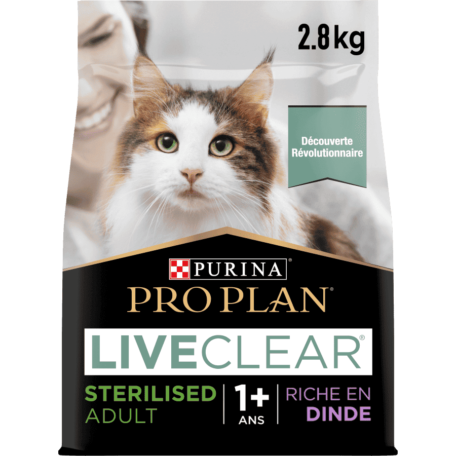 PRO PLAN LIVECLEAR STERILISED ADULT,TURKEY 2.8 KG