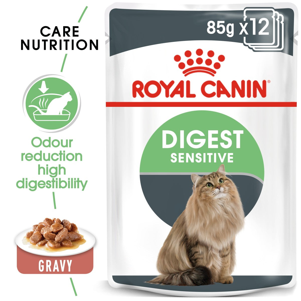 Feline Care Nutrition Digest Sensitive Gravy (WET FOOD – Pouches) 12 x 85g
