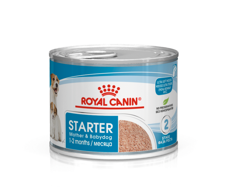 Royal Canin Canine Health Nutrition Starter Mousse (WET FOOD – Cans) 12 x 195g