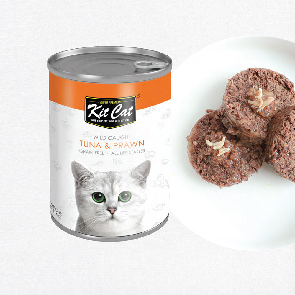 Kit Cat Wild Caught Tuna with Prawn Canned Cat Food