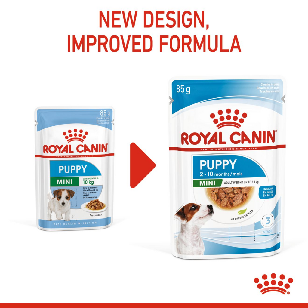 Size Health Nutrition Mini Puppy (WET FOOD – Pouches) 12 x 85g