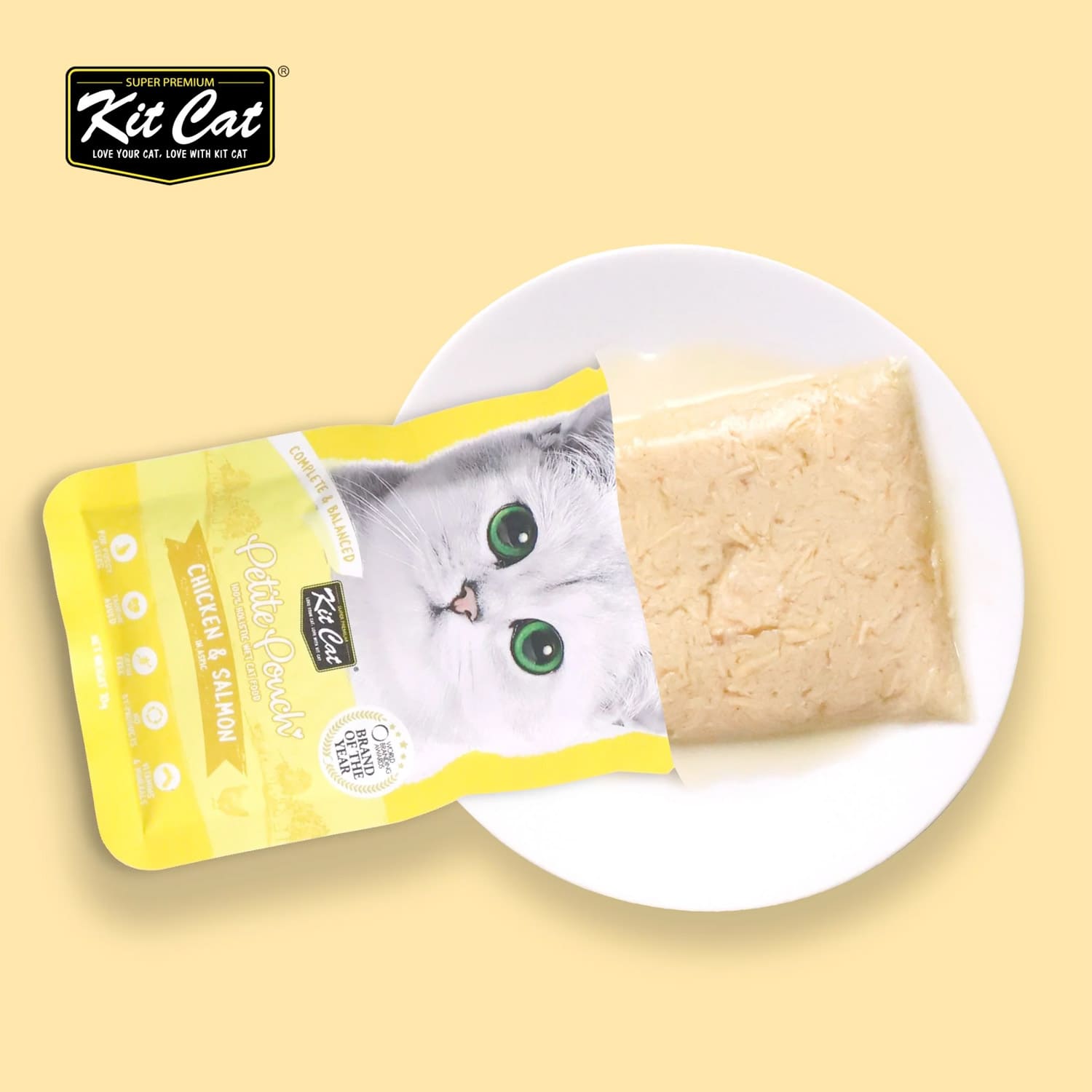 Kit Cat Petite Pouch 70g – Chicken & Salmon