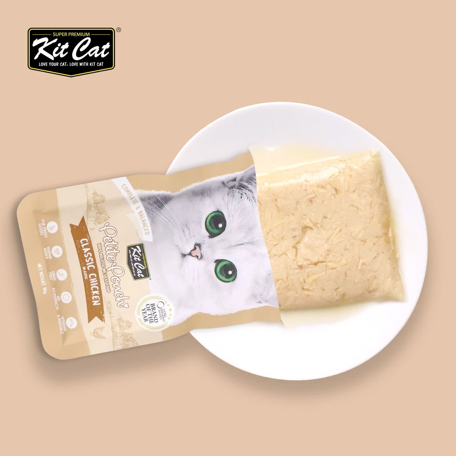 Kit Cat Petite Pouch 70g – Classic Chicken