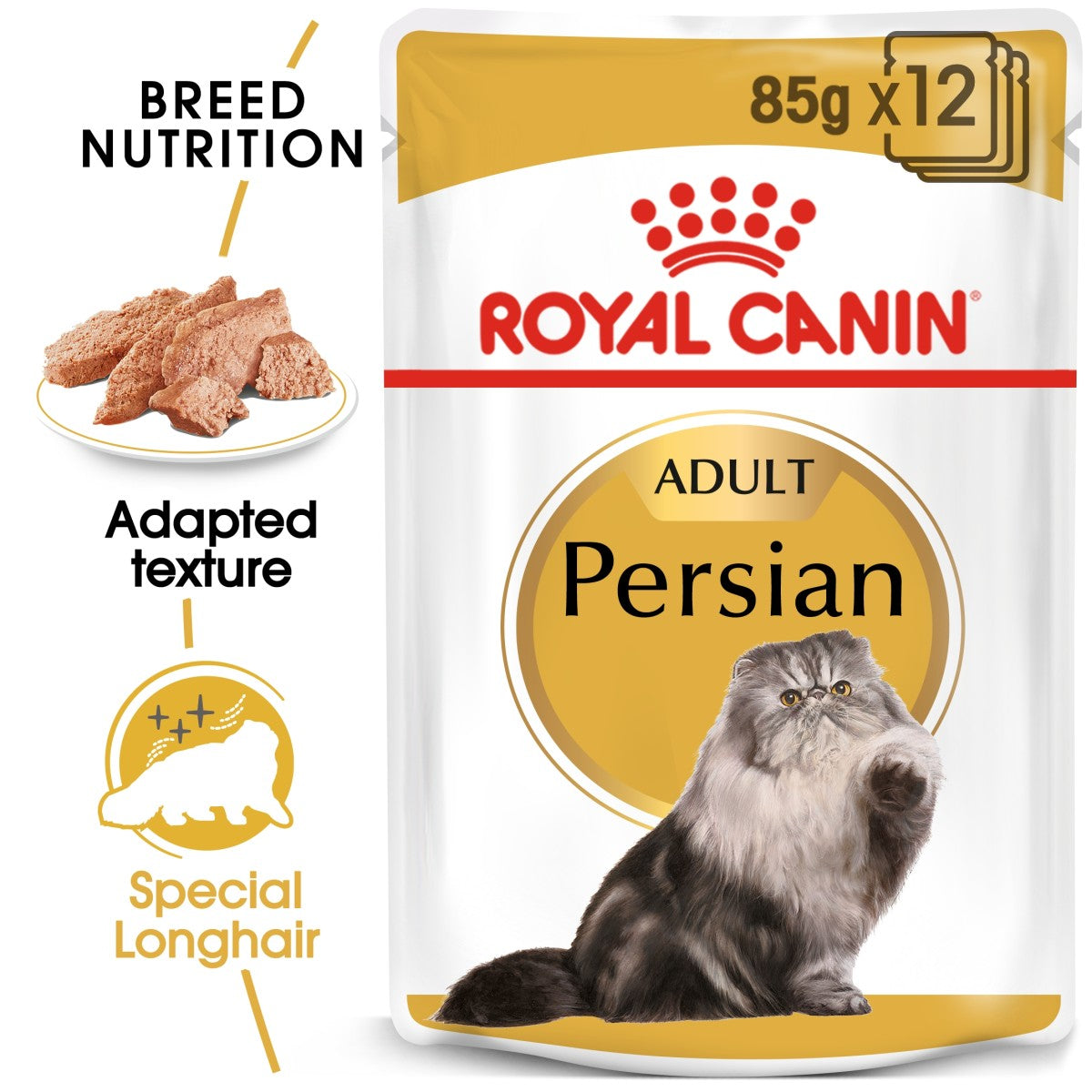 Feline Breed Nutrition Persian (WET FOOD – Pouches) 12 x 85g