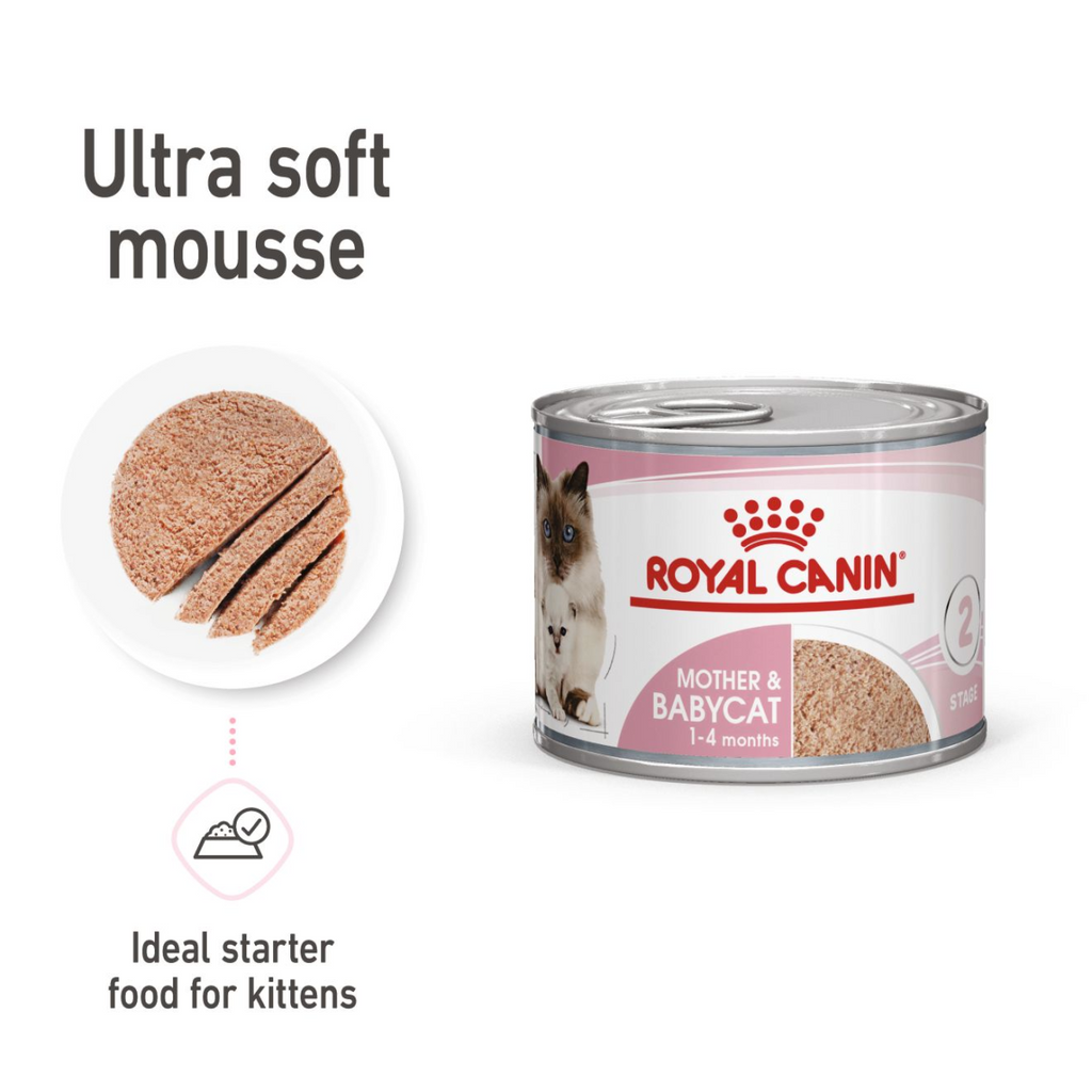 Feline Health Nutrition Mother & Babycat Mousse (WET FOOD – Cans) 12 x 195g
