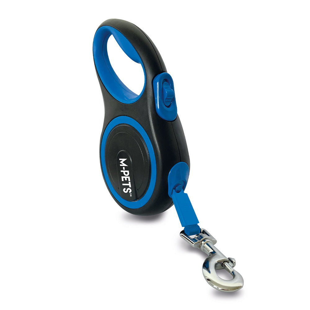 M-PETS Liberty Dog Retractable Leash Blue S