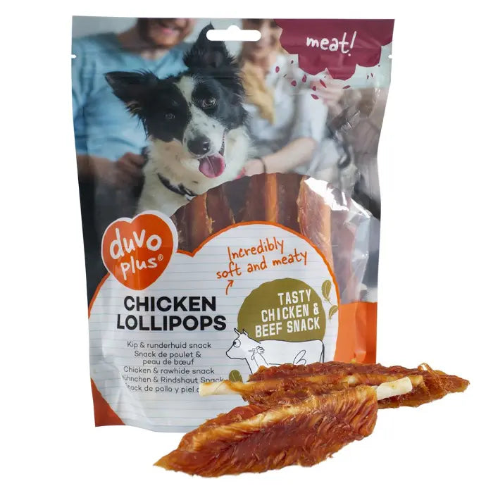Duvo Dog Snack - 400g Chicken, Lollipops
