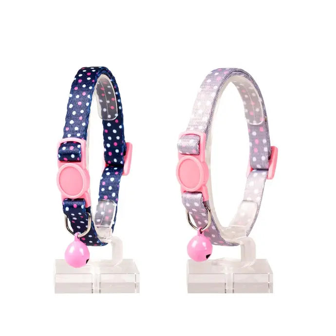 Duvo Cat Collar Nylon Mixed Colors Retro Dots